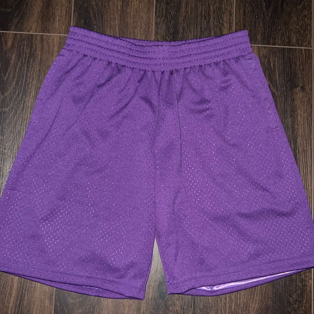 Mitchell & Ness Men's Purple Mesh Athletic Shorts, Size: Large